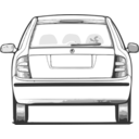 download Fabia Back View clipart image with 45 hue color