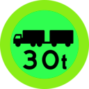 download 30t Truck Sign clipart image with 90 hue color