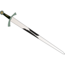 download Sword clipart image with 0 hue color