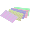 download Stack Of Colored Index Cards clipart image with 90 hue color