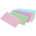 download Stack Of Colored Index Cards clipart image with 135 hue color