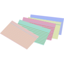 download Stack Of Colored Index Cards clipart image with 180 hue color