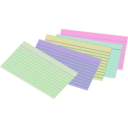 download Stack Of Colored Index Cards clipart image with 270 hue color