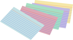 Stack Of Colored Index Cards