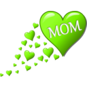 download Mothers Day Heart With Small Hearts Track clipart image with 90 hue color