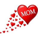 download Mothers Day Heart With Small Hearts Track clipart image with 0 hue color