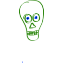 download Skull Calavera clipart image with 45 hue color