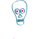 download Skull Calavera clipart image with 135 hue color