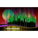 download Cityscape clipart image with 90 hue color