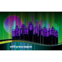download Cityscape clipart image with 225 hue color