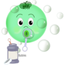 download Blowing Bubbles clipart image with 90 hue color