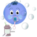 download Blowing Bubbles clipart image with 180 hue color
