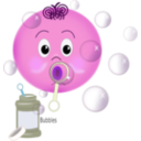 download Blowing Bubbles clipart image with 270 hue color