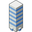 download Isocity Blue Tower clipart image with 0 hue color