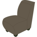 download Purple Armless Chair clipart image with 90 hue color
