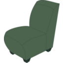 download Purple Armless Chair clipart image with 180 hue color
