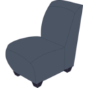download Purple Armless Chair clipart image with 270 hue color
