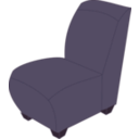 download Purple Armless Chair clipart image with 315 hue color