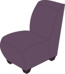 Purple Armless Chair