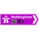 download Roadsign Motorway On clipart image with 90 hue color