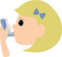Girl With Asthma Spray