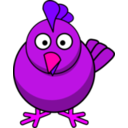 download Chicken Roundcartoon clipart image with 270 hue color