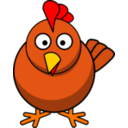 download Chicken Roundcartoon clipart image with 0 hue color