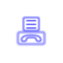 download Neon Fax Icon clipart image with 0 hue color