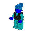 download Lego Town Businesswoman clipart image with 180 hue color