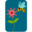 download A Bee clipart image with 0 hue color