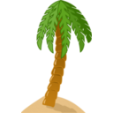 download Palm Tree clipart image with 0 hue color
