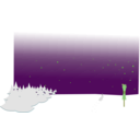download Winter Night Scene clipart image with 45 hue color