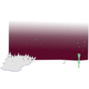 download Winter Night Scene clipart image with 90 hue color
