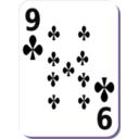 download White Deck 9 Of Clubs clipart image with 225 hue color