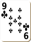 White Deck 9 Of Clubs