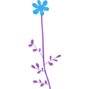 download Wild Flower Clipart clipart image with 180 hue color