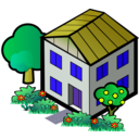download Iso City Grey House 2 clipart image with 45 hue color
