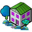 download Iso City Grey House 2 clipart image with 90 hue color