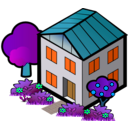 download Iso City Grey House 2 clipart image with 180 hue color