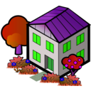 download Iso City Grey House 2 clipart image with 270 hue color