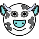 download Vache clipart image with 180 hue color
