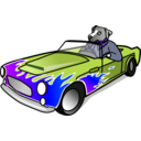 download Dog In Sports Car clipart image with 225 hue color