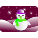 download Snowman Glossy In Winter Scenery clipart image with 90 hue color