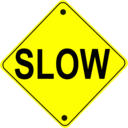 Slow Road Sign