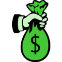 download Money Bag clipart image with 90 hue color