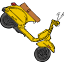 download Scooter Standing clipart image with 0 hue color