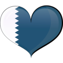 download Qatar Heart Flag clipart image with 225 hue color