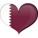 download Qatar Heart Flag clipart image with 0 hue color