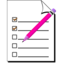 download Survey Icon clipart image with 270 hue color