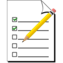 download Survey Icon clipart image with 0 hue color